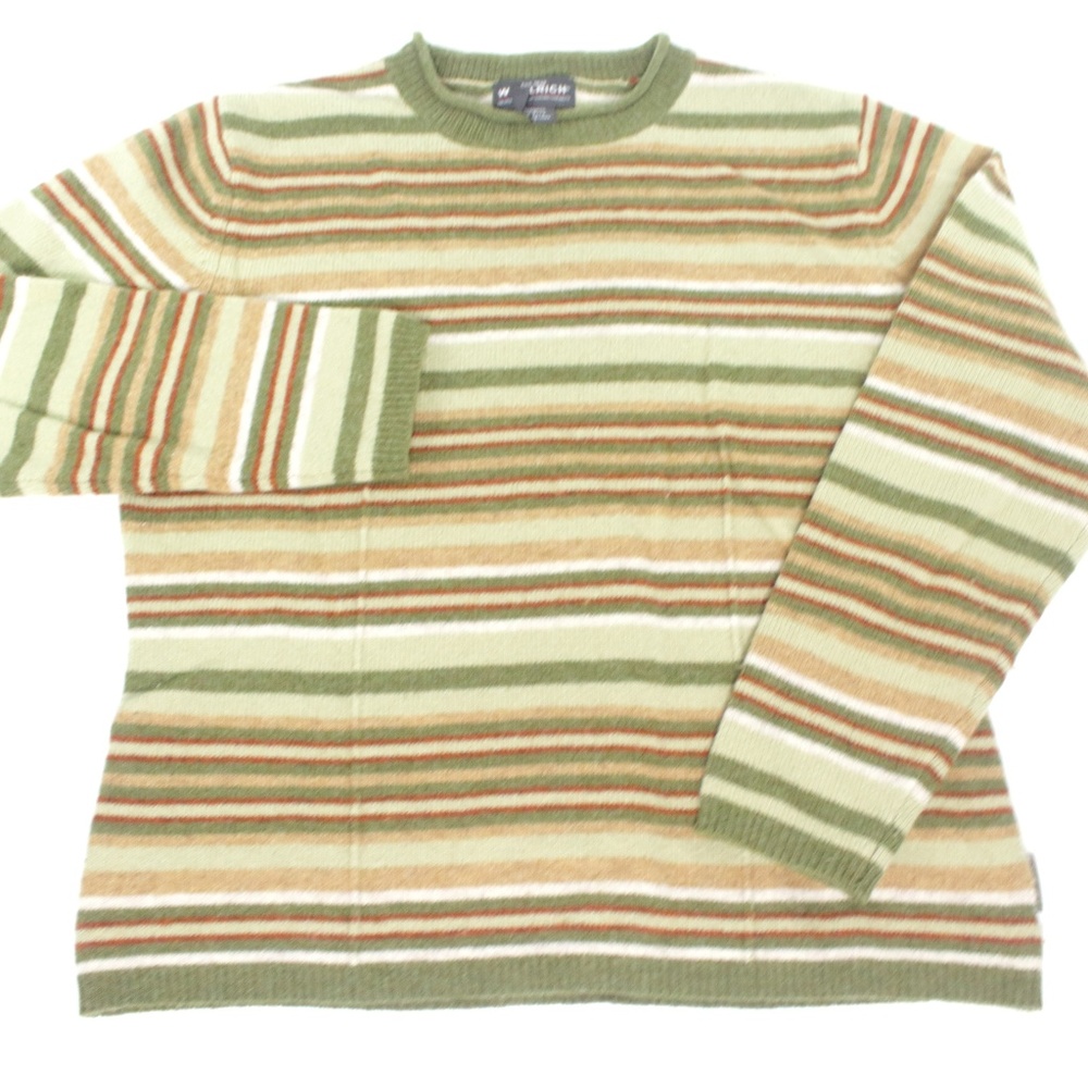 Woolrich Striped Light Lambs Wool Petite Sweater